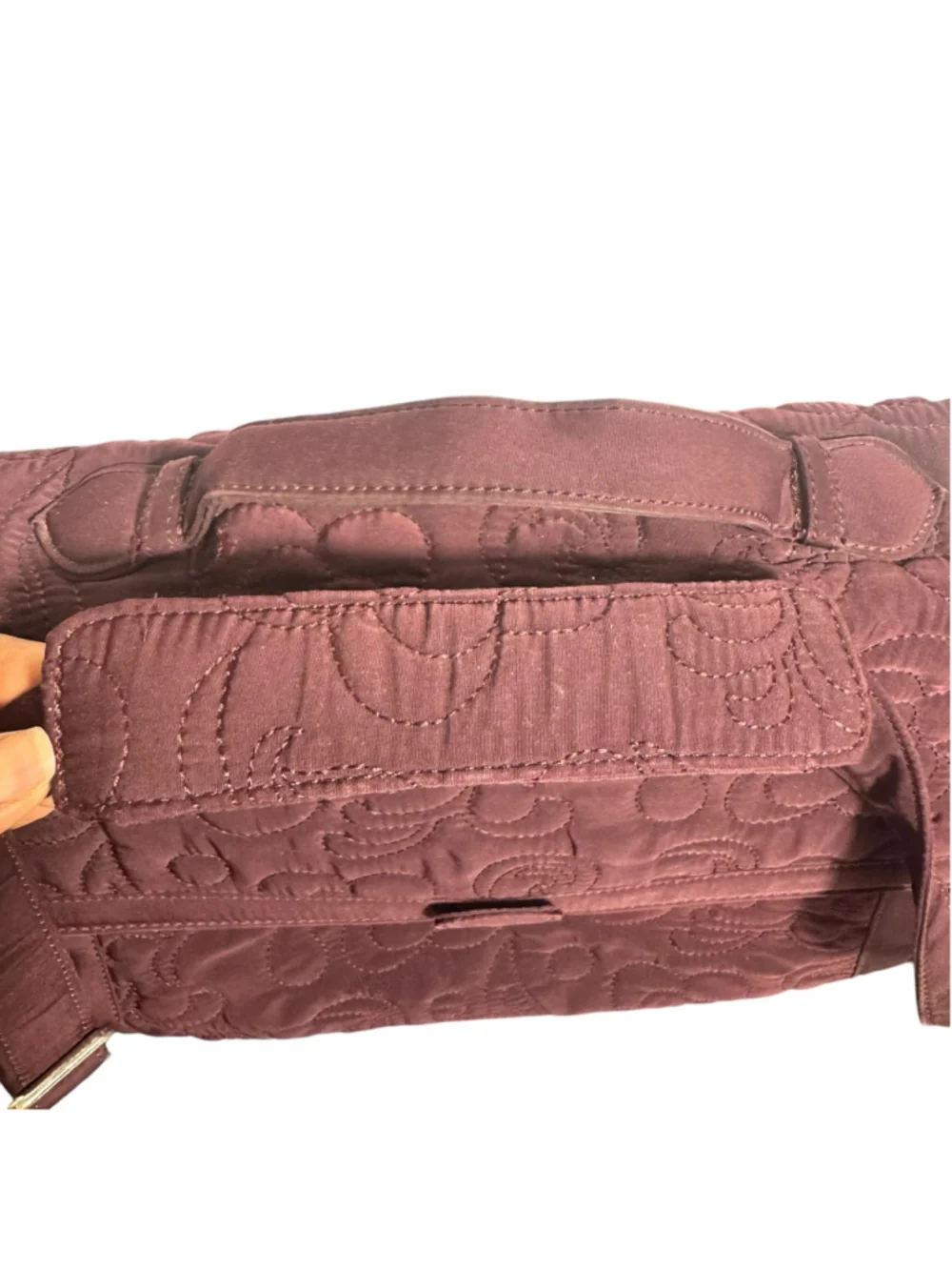 Vera Bradley Retired Plum Purple Quilted Microfiber Laptop Attache Bag